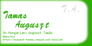 tamas auguszt business card